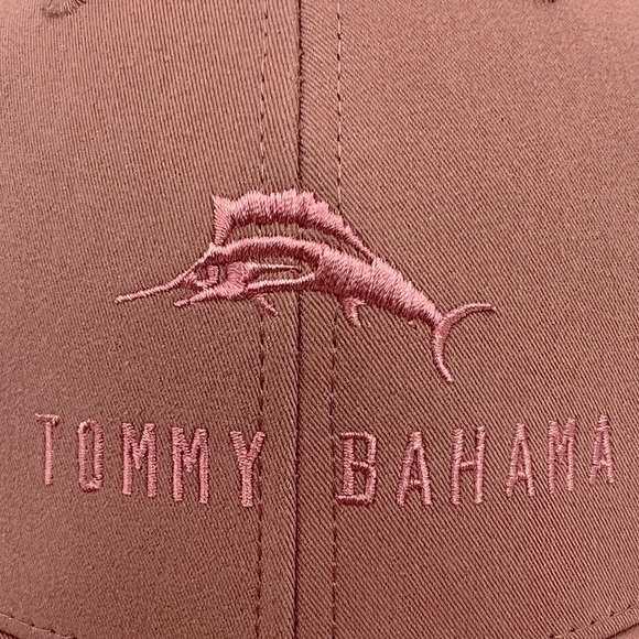 TOMMY BAHAMA CAP HAT, MAUVE, EMBROIDERED LOGO, ADJUSTABLE STRAP - Picture 6 of 14